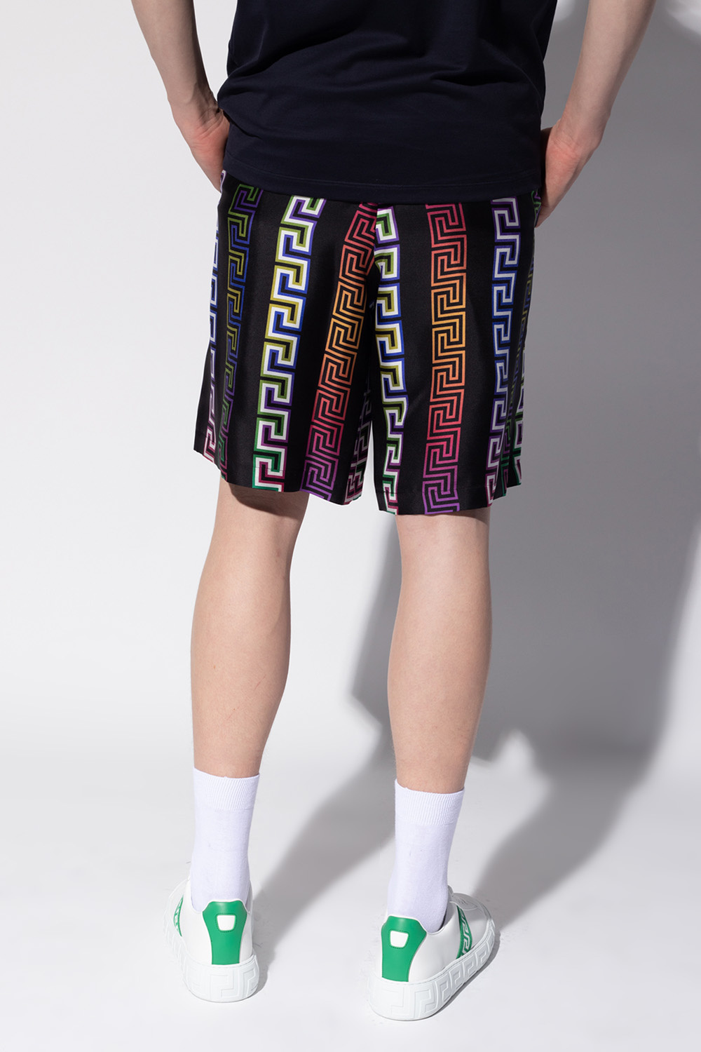 versace silk shorts